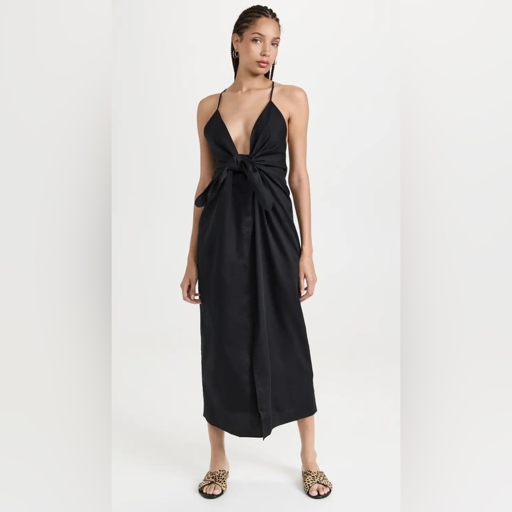 Mara Hoffman Black Halter Maxi Dress for Night Out